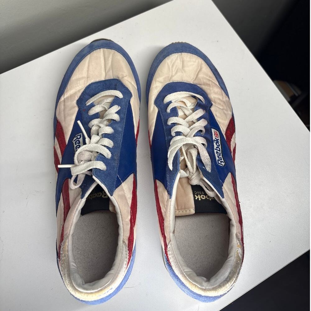 Reebok Paris Runner OG Sneakers Mens 11.5 White/Royal/Red/White Athletic Shoes - Picture 6 of 8